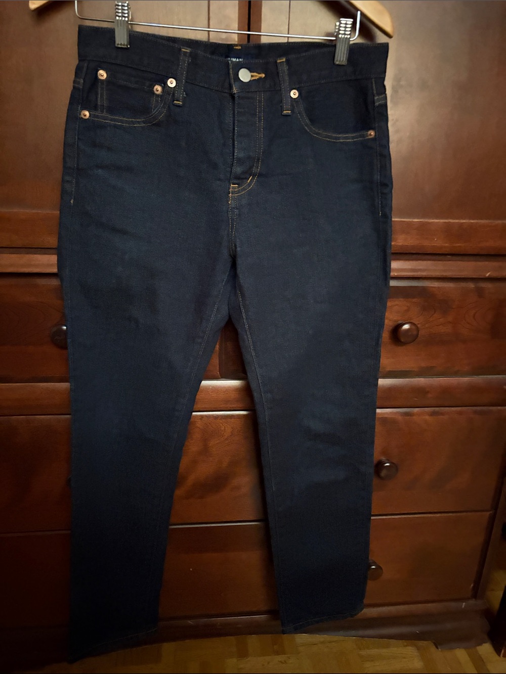 Women's Dark Blue Cropped Ankle Jeans